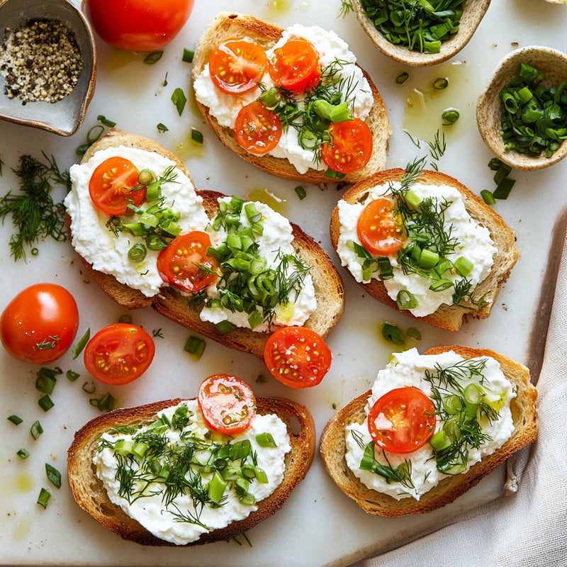 Embrace Spring with Herbed Ricotta Bruschettas