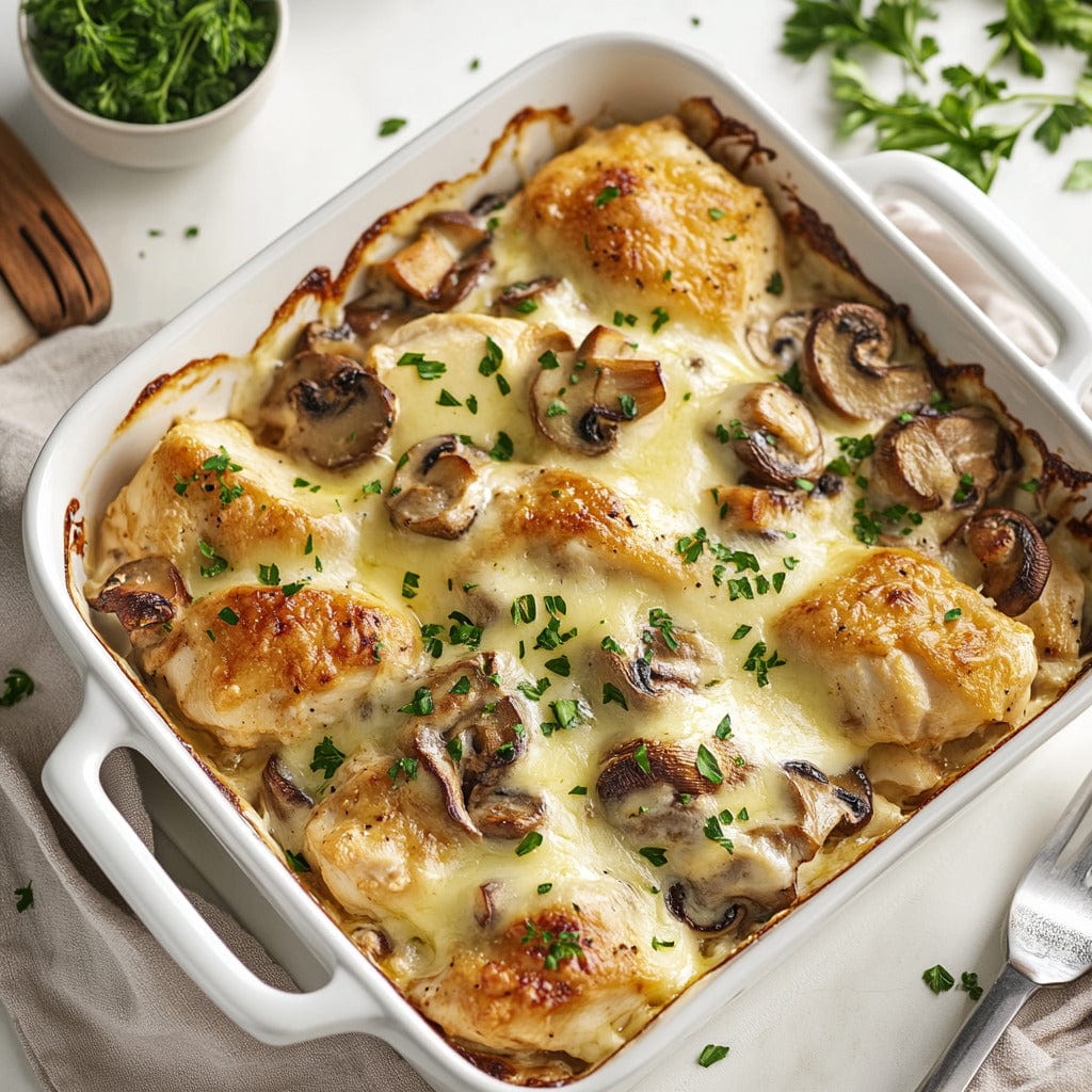 Mushroom Casserole Oven Baked Cream Of Mushroom Chicken