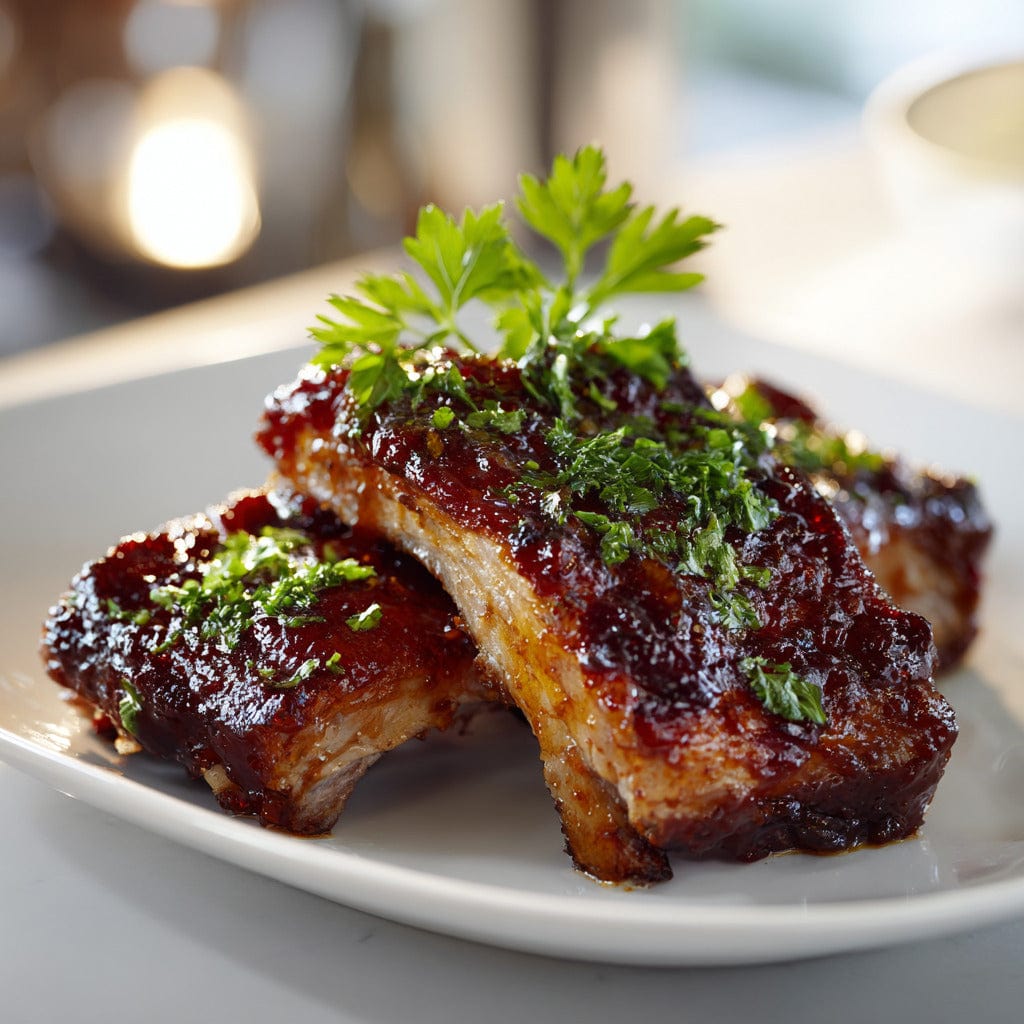 Plating Pork Grilling Charred Pork Chop