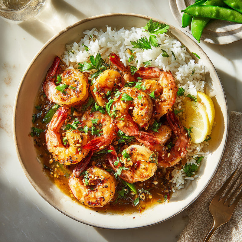 Peppery Garlic Shrimp in 5 Minutes
