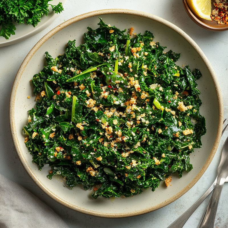 Winter Greens Recipe with Breadcrumbs