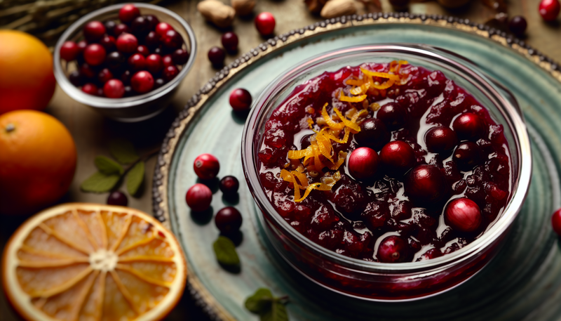 Homemade Cranberry Sauce with Orange & Ginger