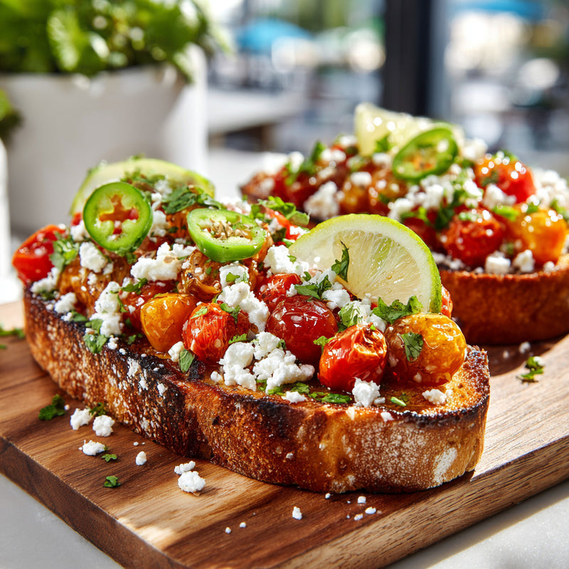 Blistered Tomato Toasts for Summer