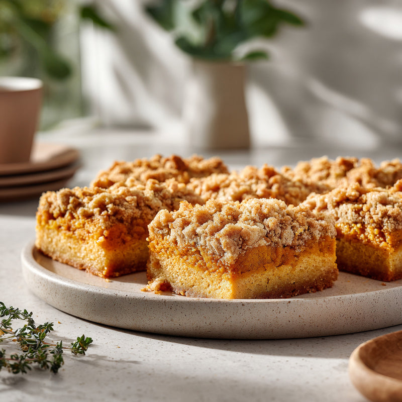 Pumpkin Mochi Crumb Cake Recipe