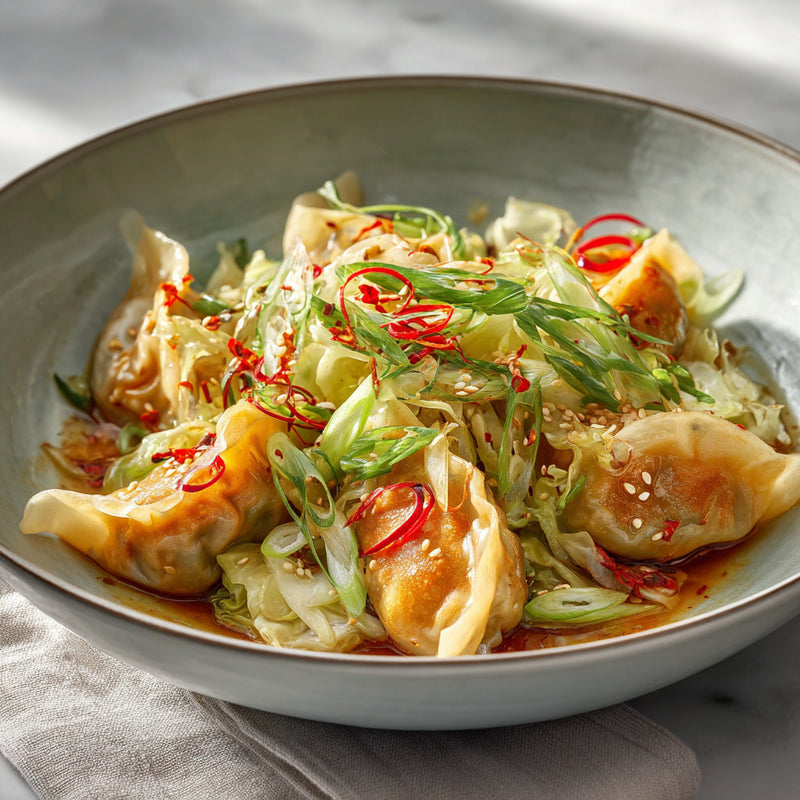 Gyoza Cabbage Bowl for Quick Dinners