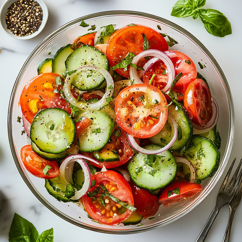 Tomato Cucumber Onion Salad Recipe