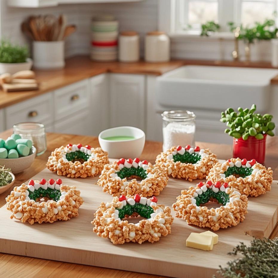 Festive Cornflake Wreath Cookies