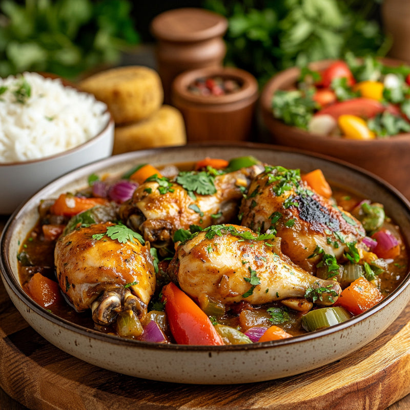 Savory Puerto Rican Chicken Fricassee