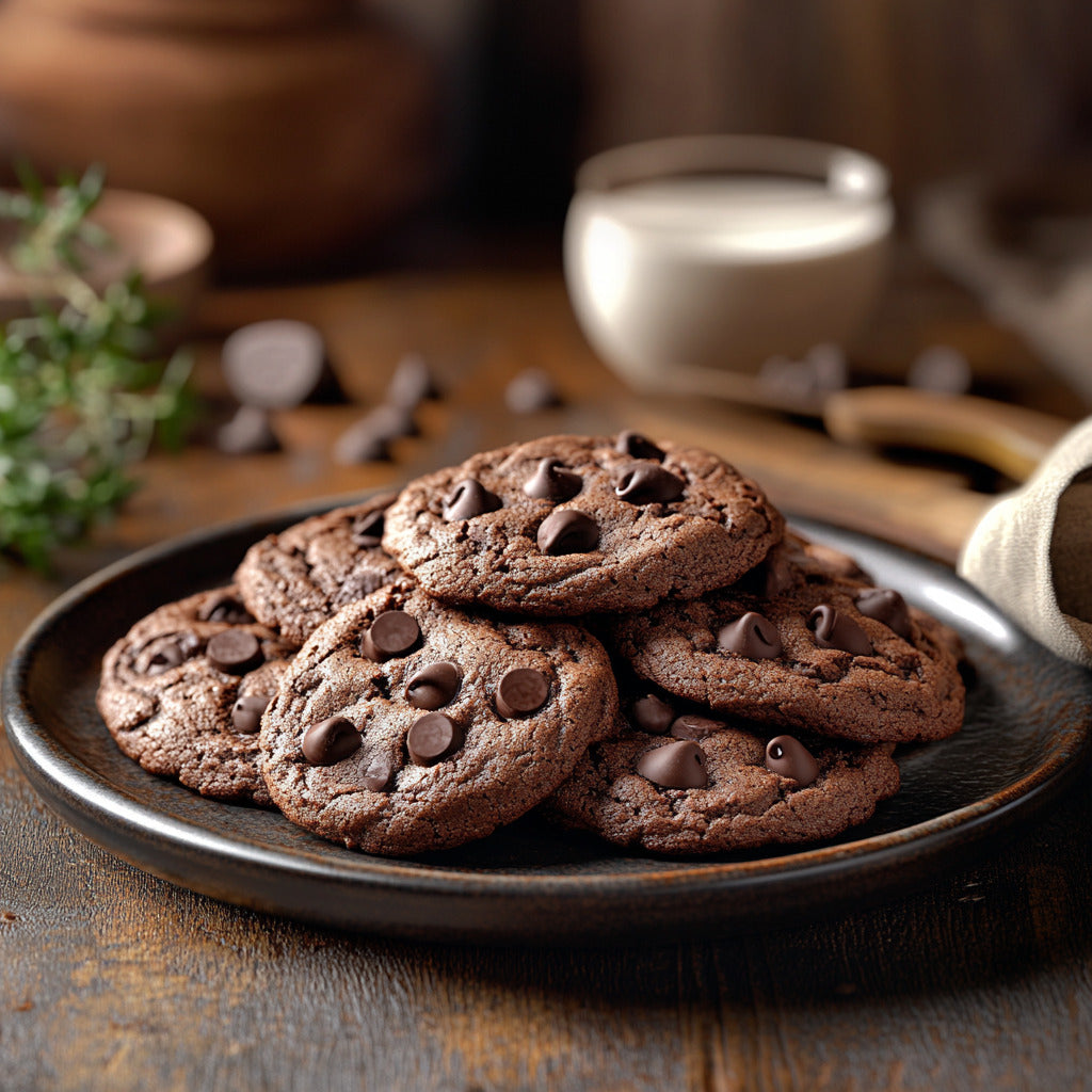 Decadent Double Chocolate Chip Cookies