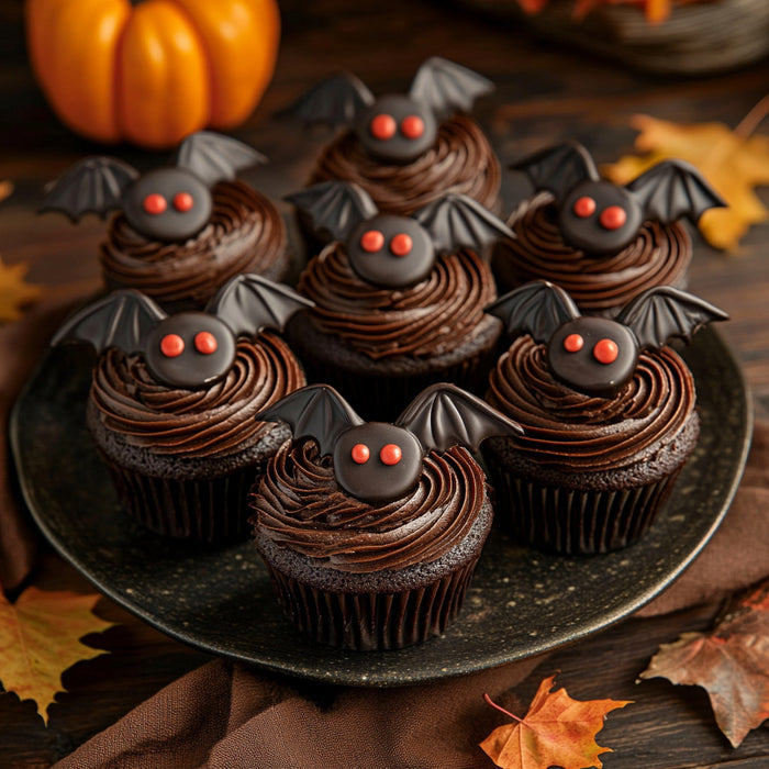 Spooky Bat Cupcakes