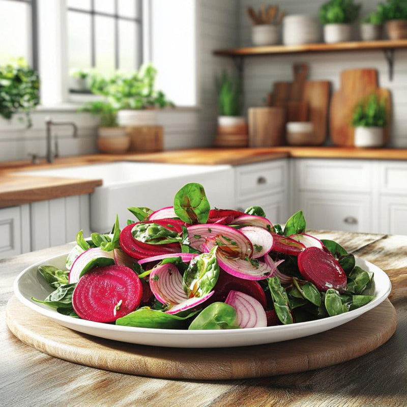 Vibrant Balsamic Beet and Spinach Salad