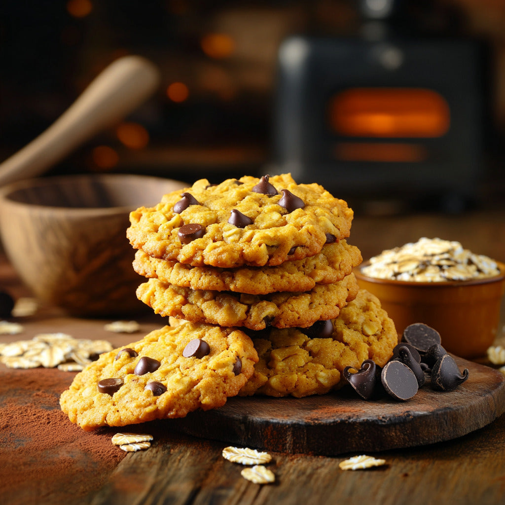 Pumpkin Oatmeal Chocolate Chip Cookies