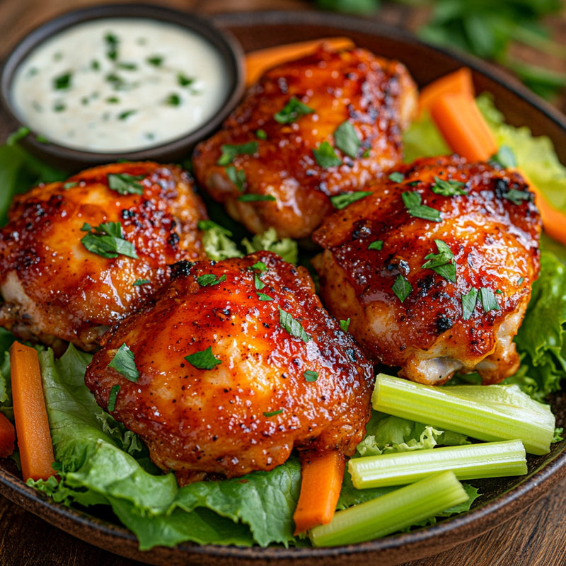 Spicy Baked Buffalo Chicken Thighs