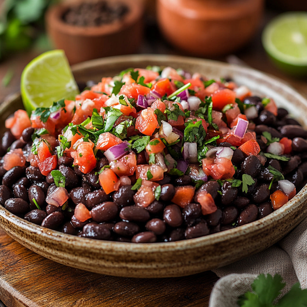 Zesty Black Beans with Fresh Pico de Gallo