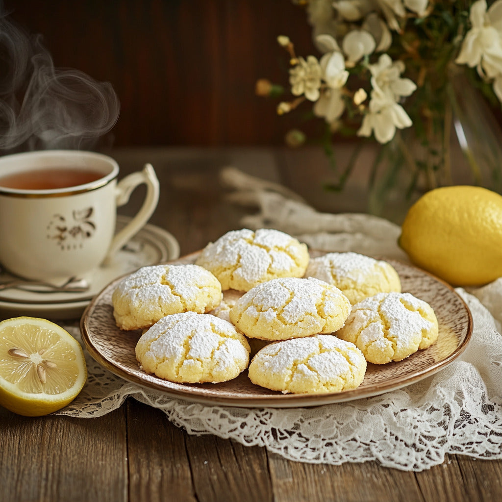 **Zesty Lemon Crinkle Cookies**