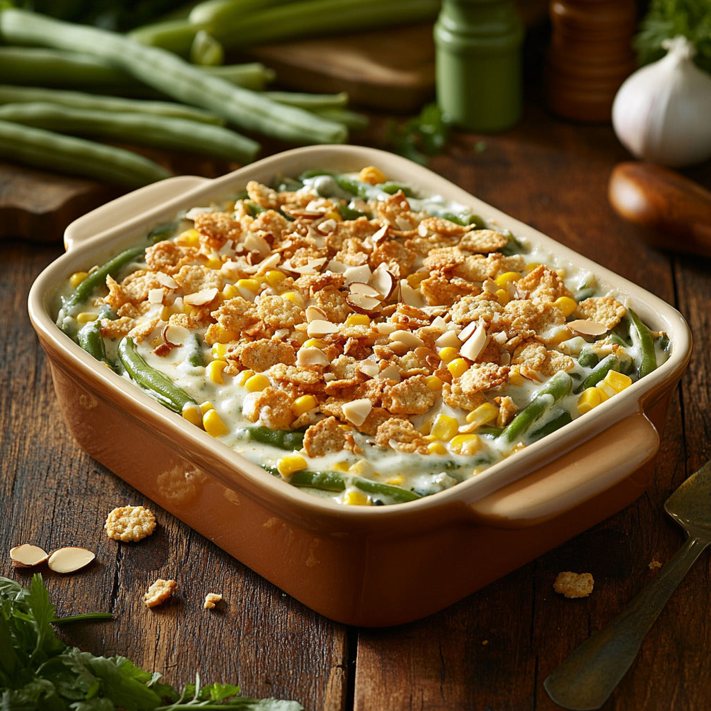 Creamy Green Bean and Corn Bake