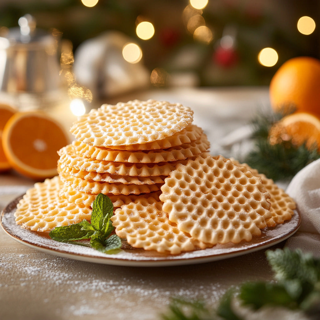 Crispy Orange Pizzelle Wafers