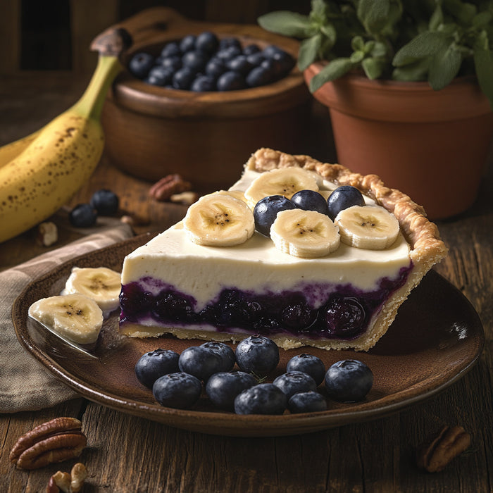 Banana Blueberry Cream Cheese Pie