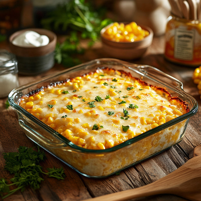 Creamy Cheddar Corn Bake