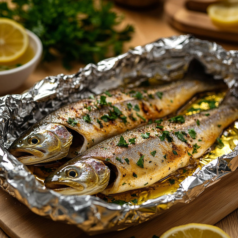 Grilled Wine-Infused Trout in Foil