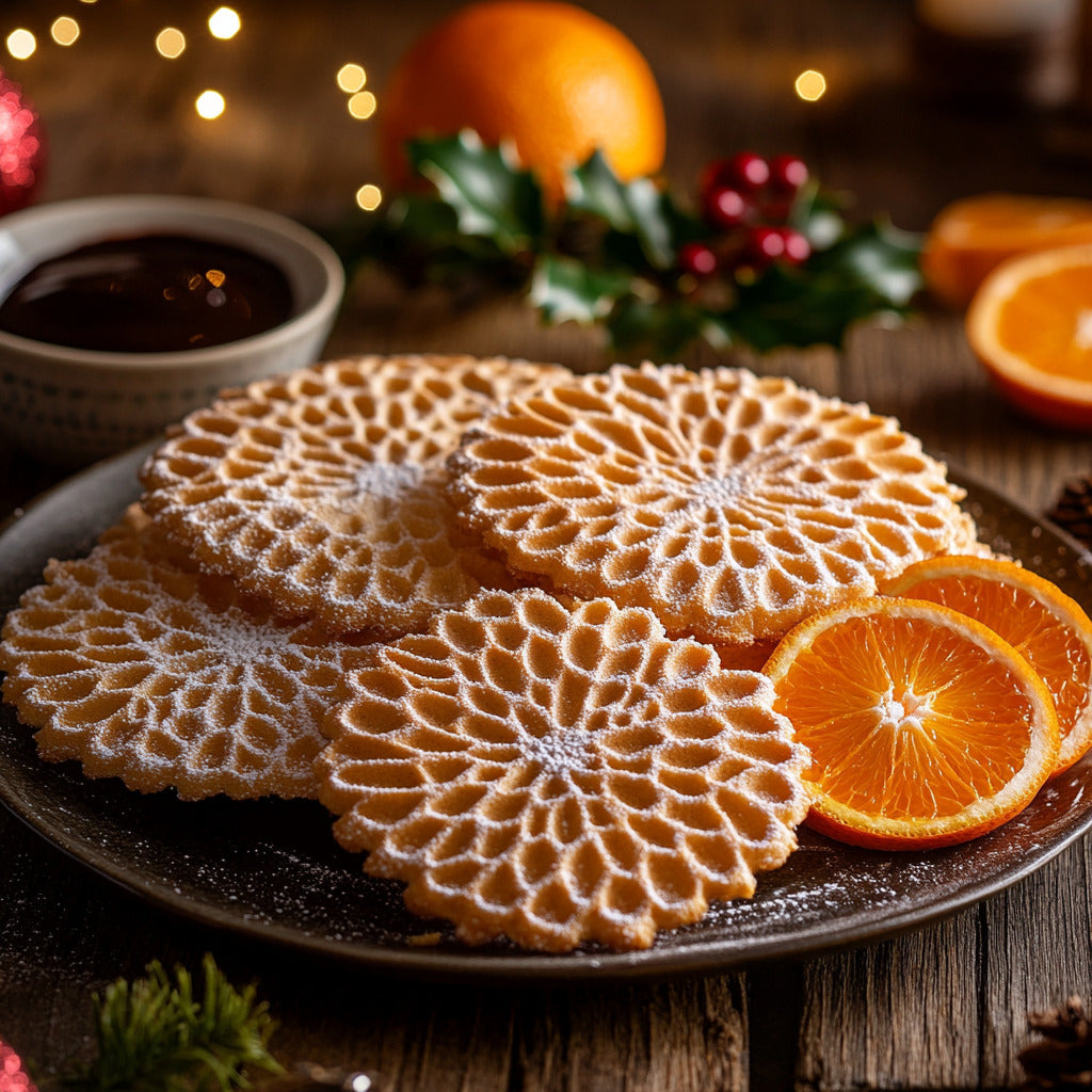 Crispy Orange Zest Pizzelle