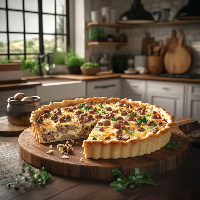 Savory Sausage and Mushroom Quiche