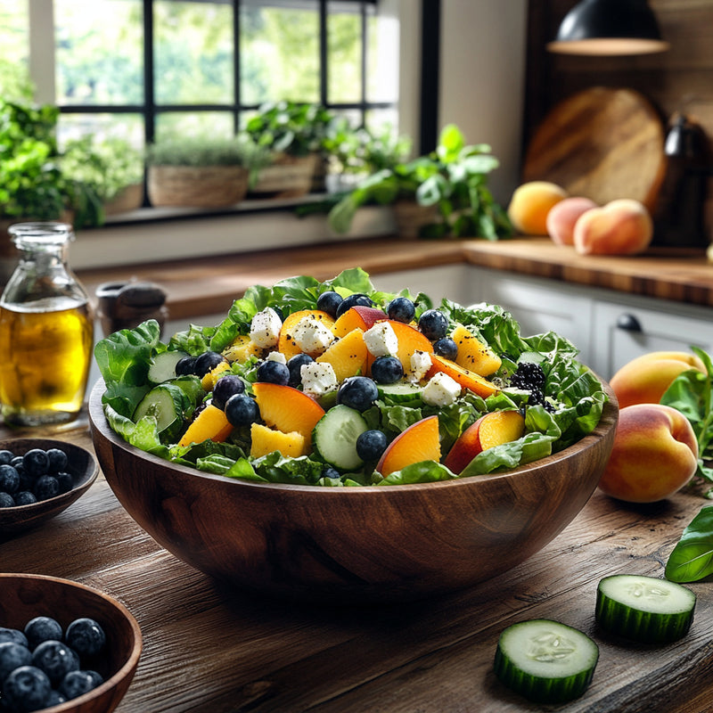 Peachy Blueberry Feta Fusion Salad