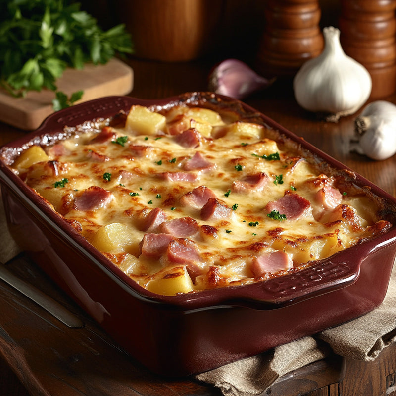 Creamy Cheesy Ham and Potato Bake