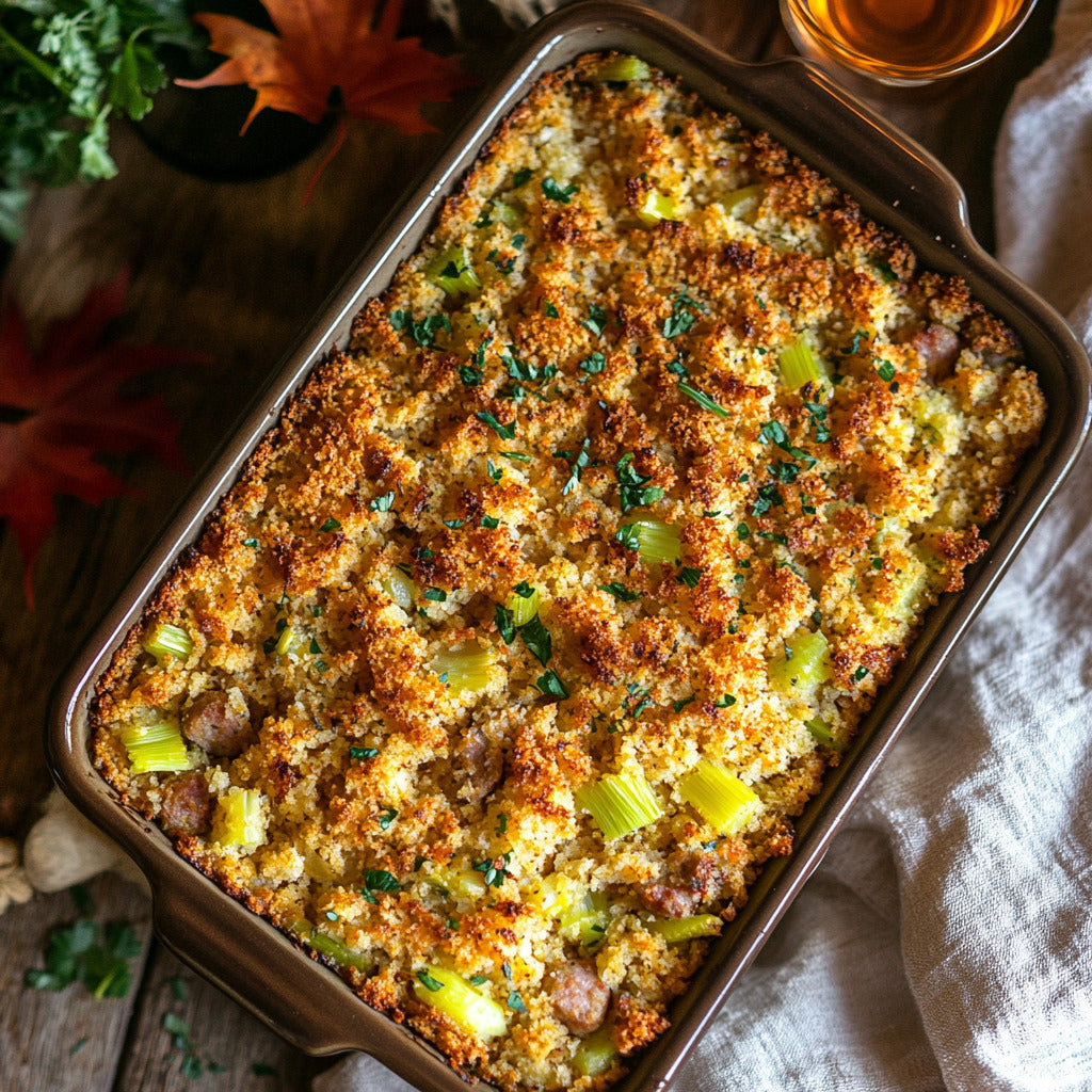 Savory Sausage Cornbread Stuffing