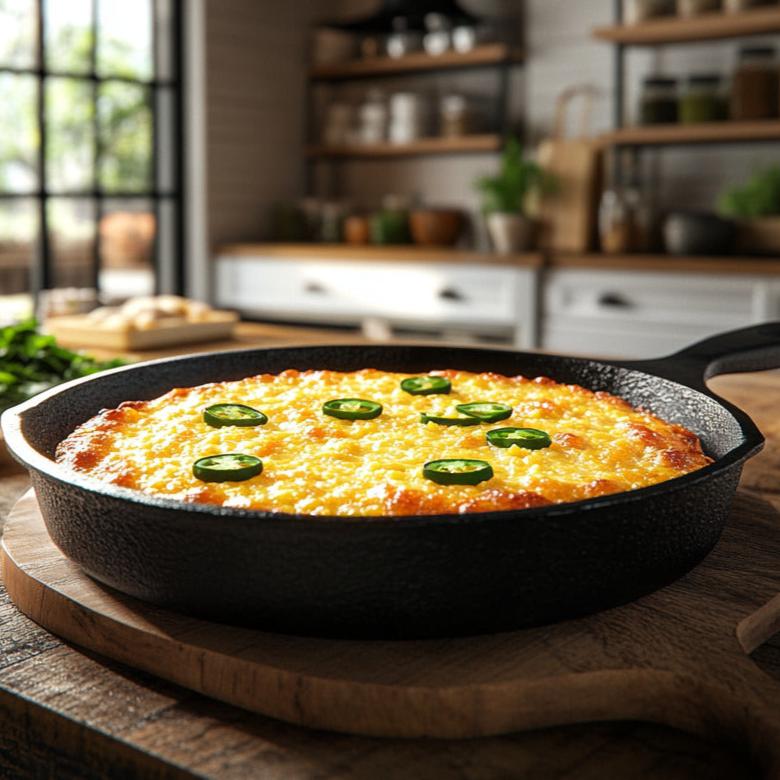 Spicy Cheddar Jalapeño Cornbread