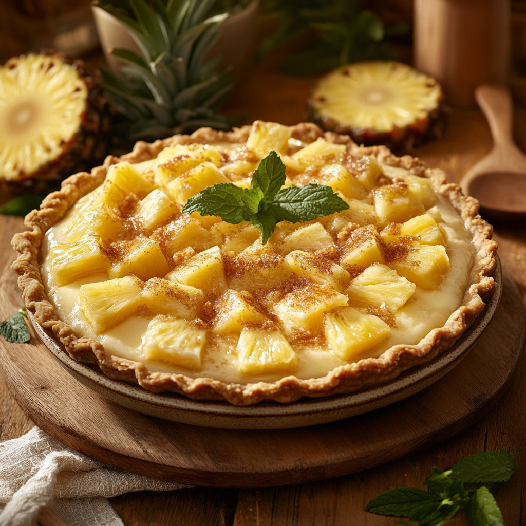 Tropical Pineapple Cream Pie