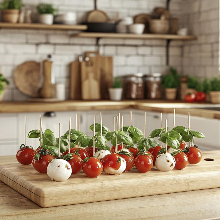 Caprese Skewers with Balsamic Drizzle