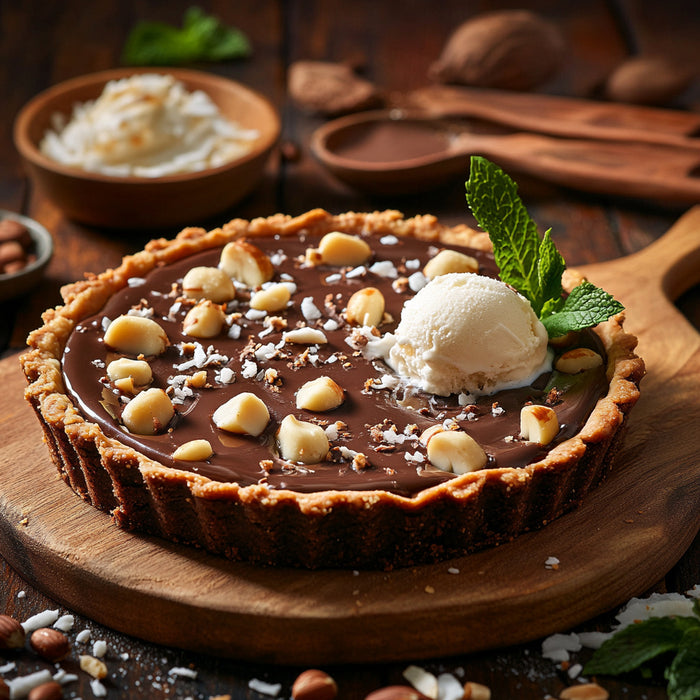 Tropical Chocolate Macadamia Nut Tart