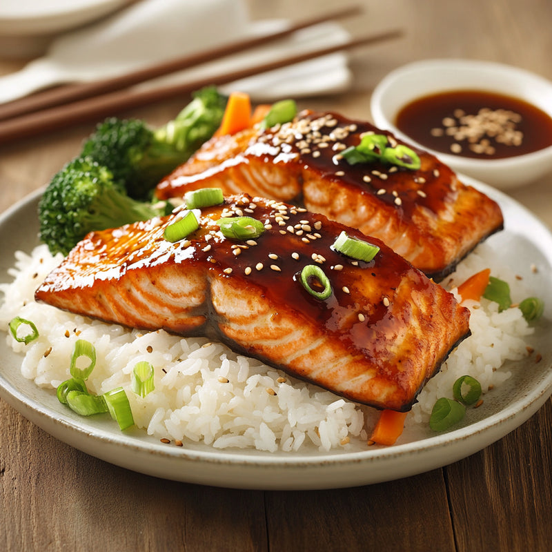 Crispy Teriyaki Presalted Salmon