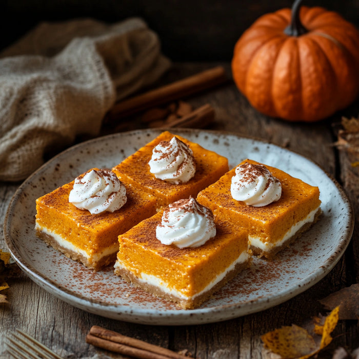 Creamy Low-Carb Pumpkin Cheesecake Bars