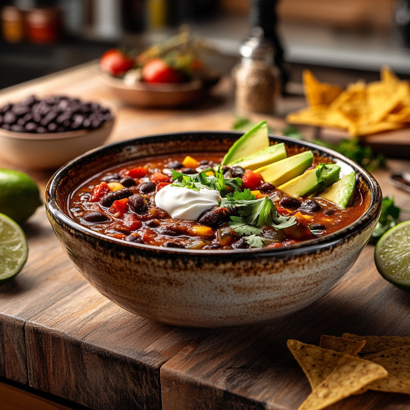 Zesty Black Bean Fiesta Soup