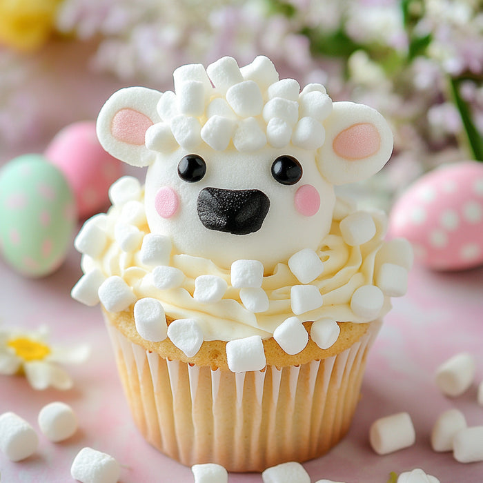 Easter Lamb Cupcakes