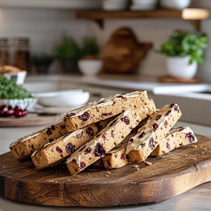 Festive Chocolate Cherry Biscotti