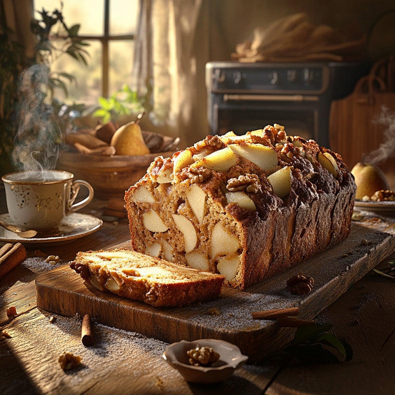 Warm Spiced D'Anjou Pear Loaf