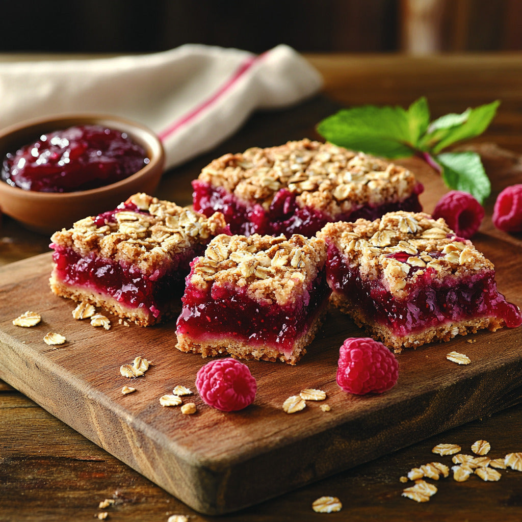 Raspberry Oat Bliss Bars