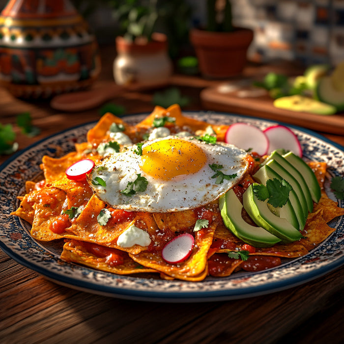 Savory Chilaquiles with Homemade Tomato Sauce