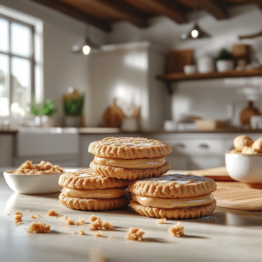 Creamy Peanut Butter Bliss Sandwich Cookies