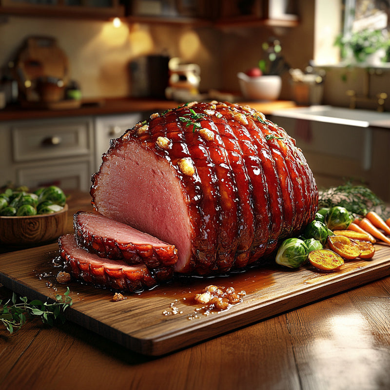 Savory Microwave Glazed Ham