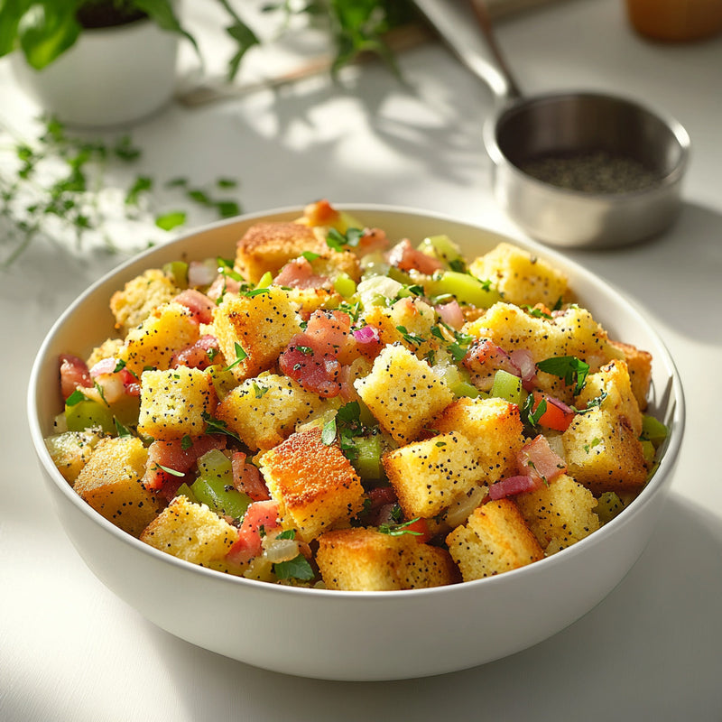 Poppy Seed Cornbread Stuffing