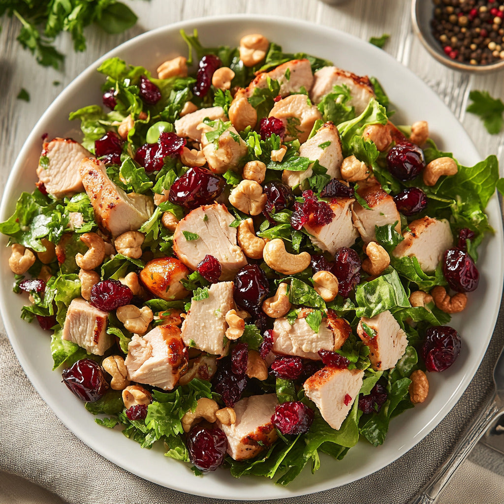 Harvest Turkey Salad with Cranberries and Cashews