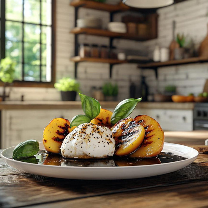 Grilled Peach Burrata Bliss