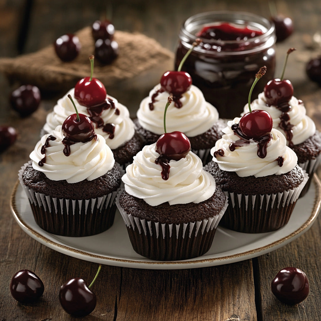 Cherry Chocolate Bliss Cupcakes