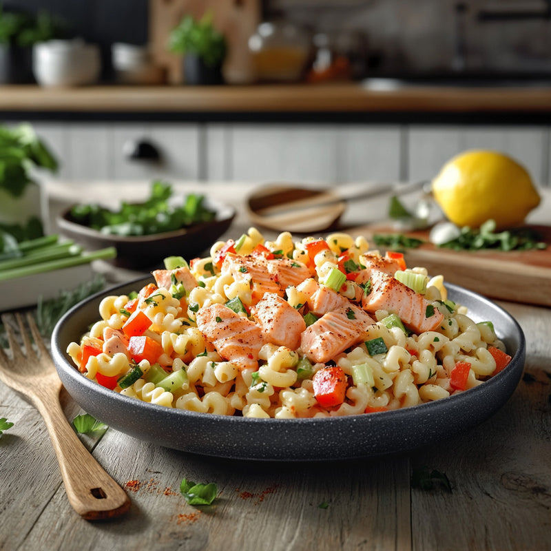 Zesty Salmon Pasta Salad Recipe