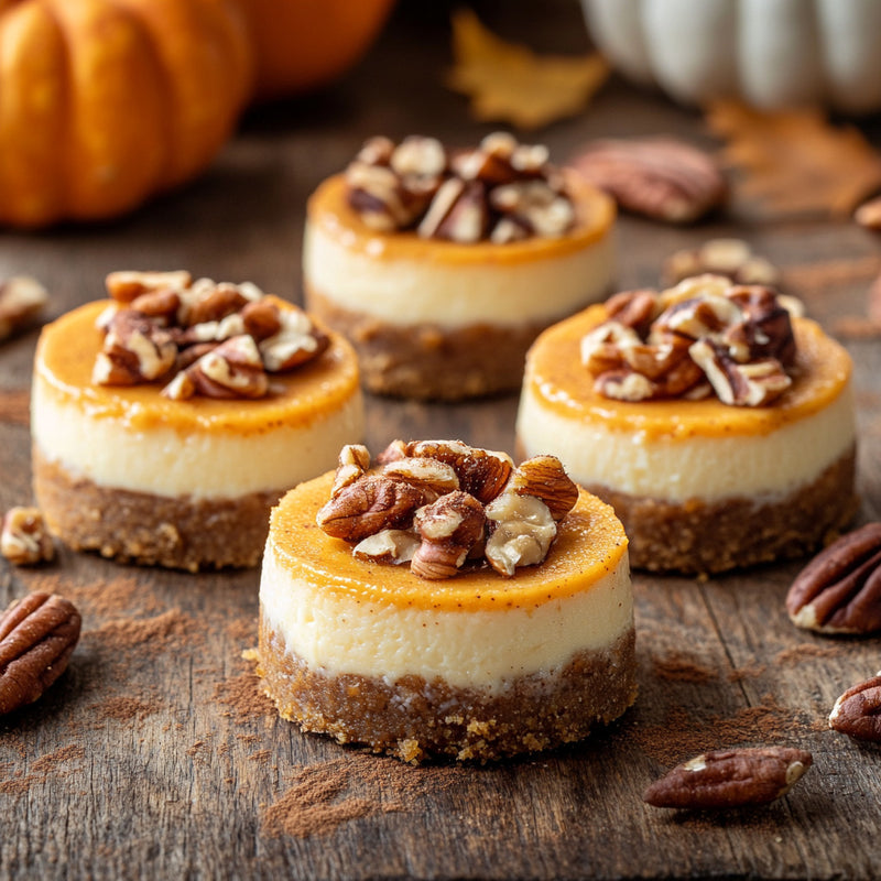 Pumpkin-Pecan Keto Cheesecake Bites