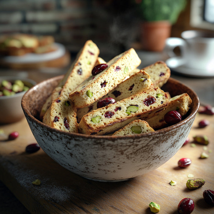 Festive Cranberry Pistachio Biscotti